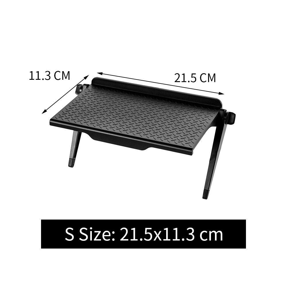 Lisslune | Versatile adjustable desktop stand with integrated media organizer in stylish black or white