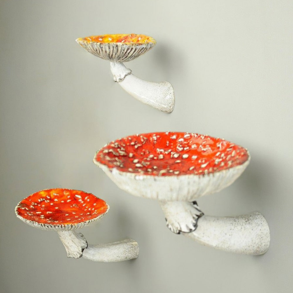 Lisslune | Mushroom Shape Floating Resin Wall Shelf