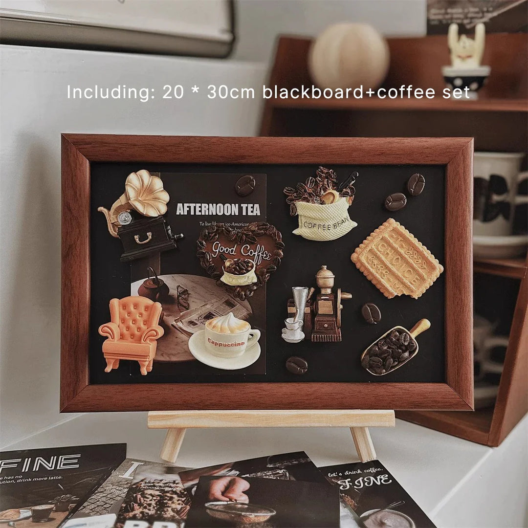Rynx | Display Board Retro Magnetic Suction Whiteboard Refrigerator Sticker Display Board Coffee Table Decor Desk Decoration Board