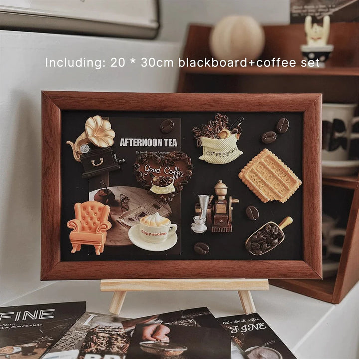 Rynx | Display Board Retro Magnetic Suction Whiteboard Refrigerator Sticker Display Board Coffee Table Decor Desk Decoration Board