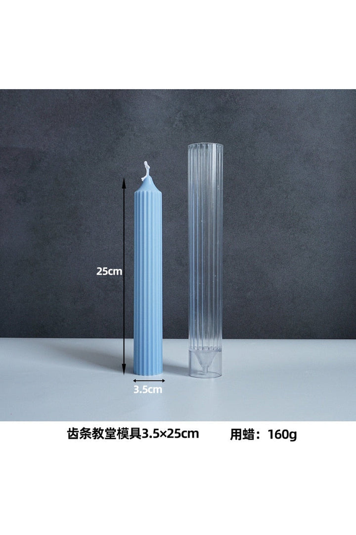 Lisslune | striped pillar candle shape