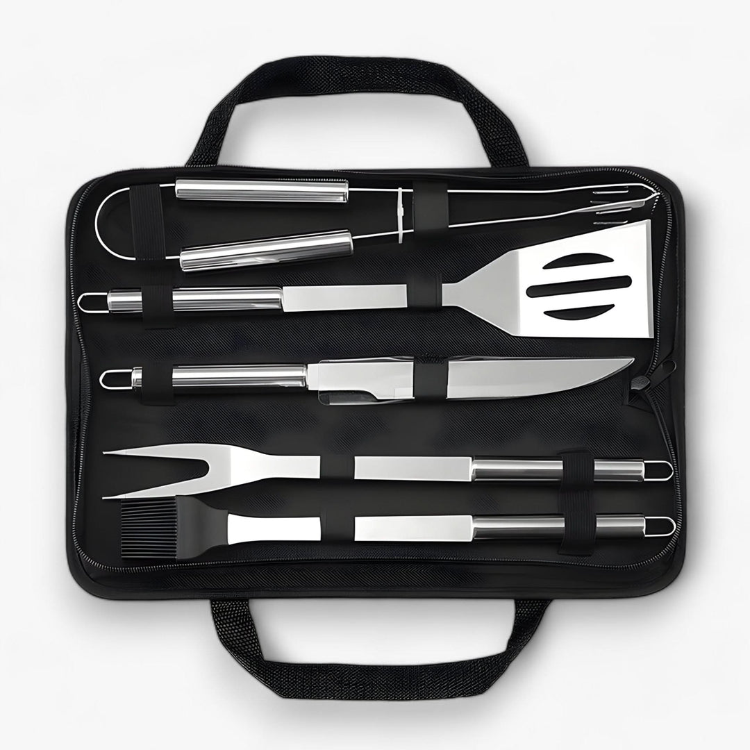 Lisslune | Stainless Steel BBQ Grill Tool Set with Carrying Case