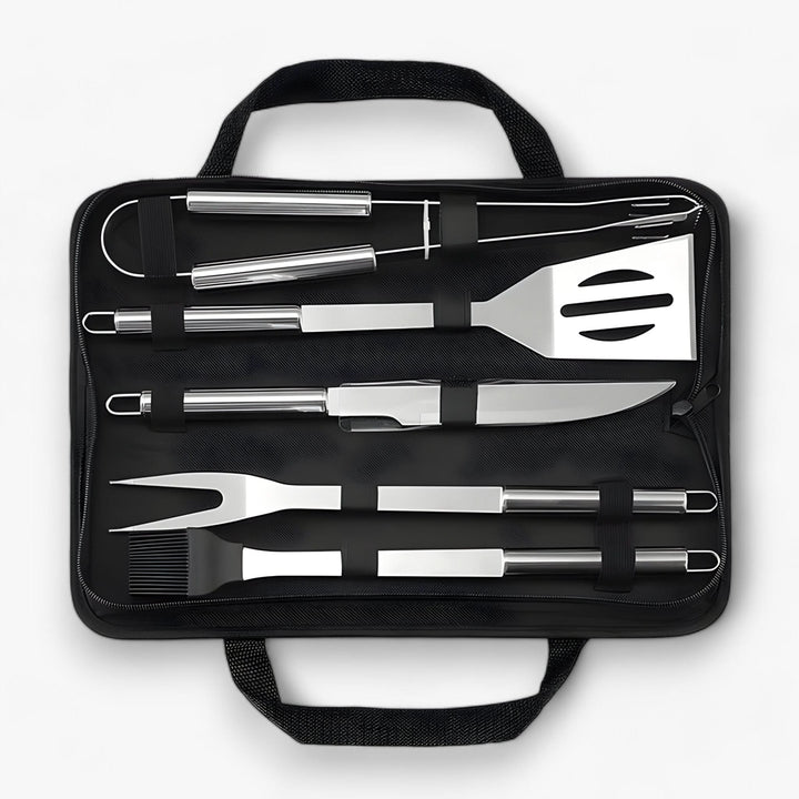 Lisslune | Stainless Steel BBQ Grill Tool Set with Carrying Case