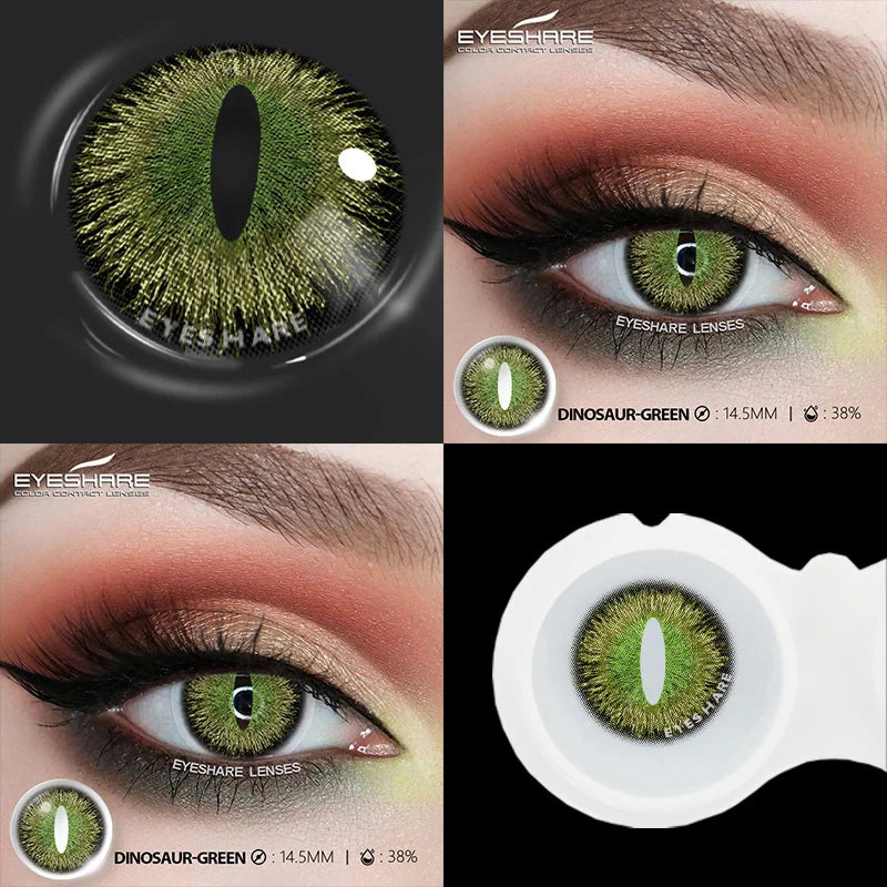 Rynx | 1 Pair Cosplay Color Contact Lenses for Eyes Crazy White Lenses Anime Black Lenses Halloween Beauty Makeup Lens Annual