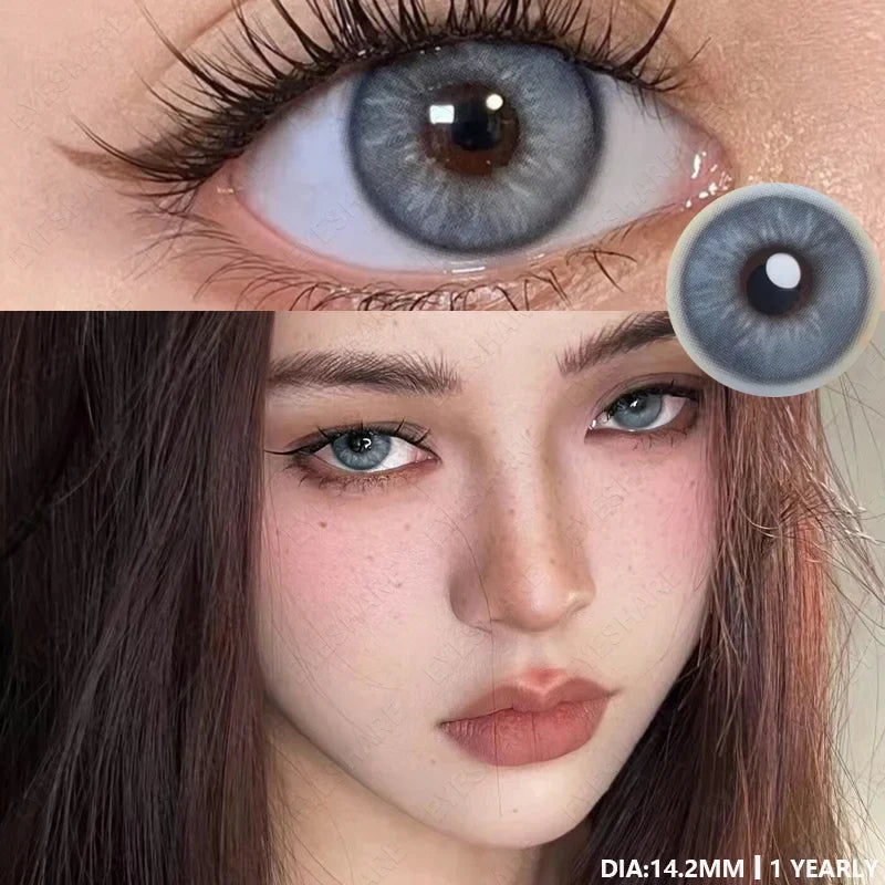 Rynx | Naturally colored contact lenses for the eyes 1 Pair Green eye lenses Blue eye contacts Brown lenses Yearly Korean Gray pupils