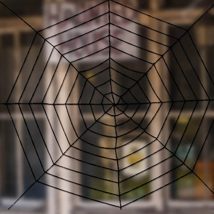 Rynx | 1.5M 2.5M Halloween Giant Spider Web Decoration Black White Stretchable Spider Web Party Indoor Outdoor Haunted House Home Decoration