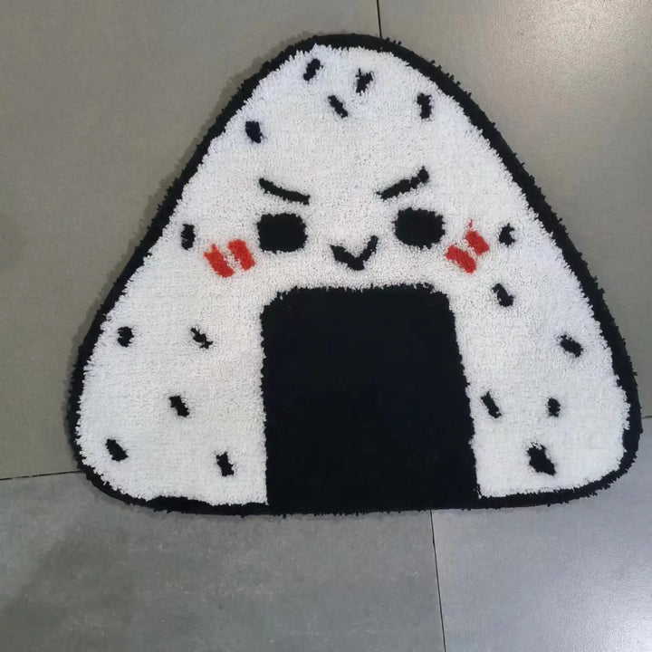 Rynx | Kawaii Tufting Onigiri Bathroom Mat Soft Cartoon Food Mat Rug Non-Slip Foot Mat Rug Japan Style Home Child Room Decor 50x60cm