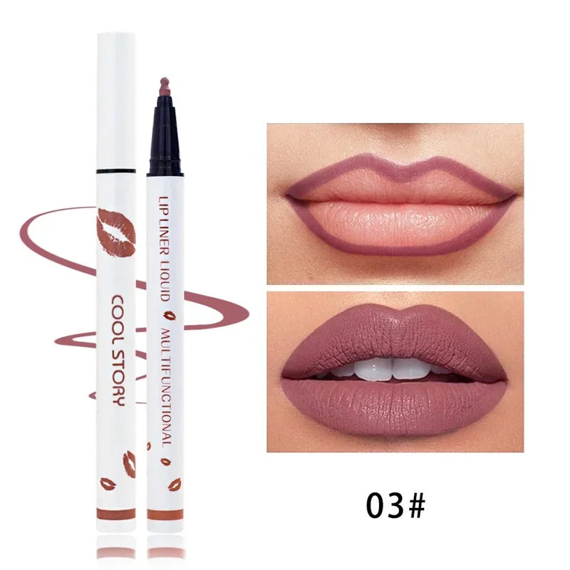 Rynx | Liquid Lipliner Pencil Long-lasting Lip Cosmetics Tool Matte Soft Lip Liner Quick-drying Smudge-proof Natural Lipstick Pencil