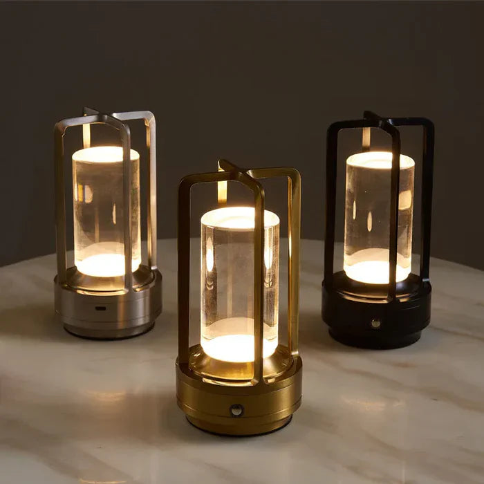 Lisslune | Warm LED Cordless Table Lamp – Battery Operated Nordic Design - LED with Touch Control, Suitable for Bedroom, Home, Outdoor - Ideal Night Light