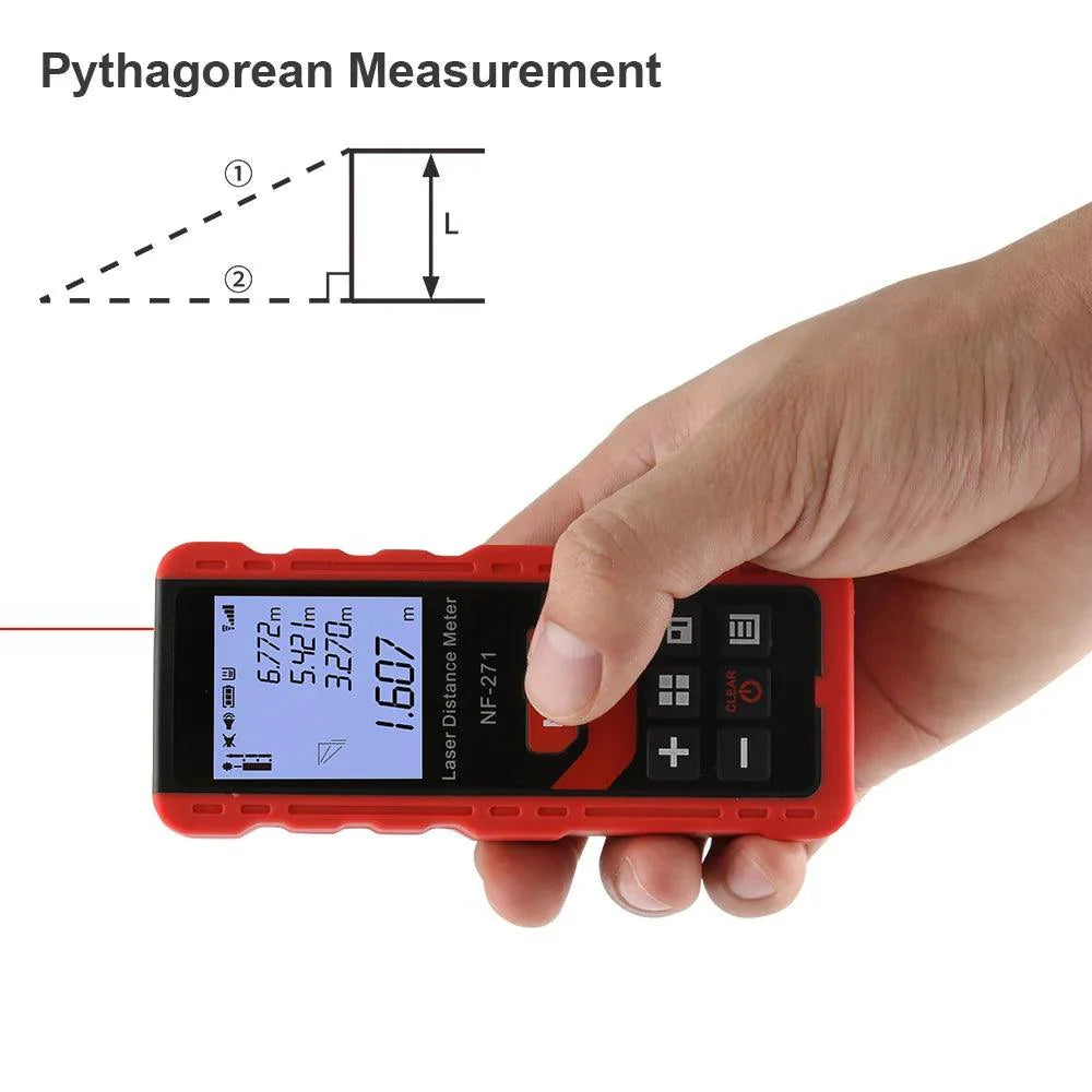 Lisslune | Noyafa NF-271 Advanced Digital Laser Distance Meter - 40M/80M Measurement, Ideal for Distances, Areas and Volumes