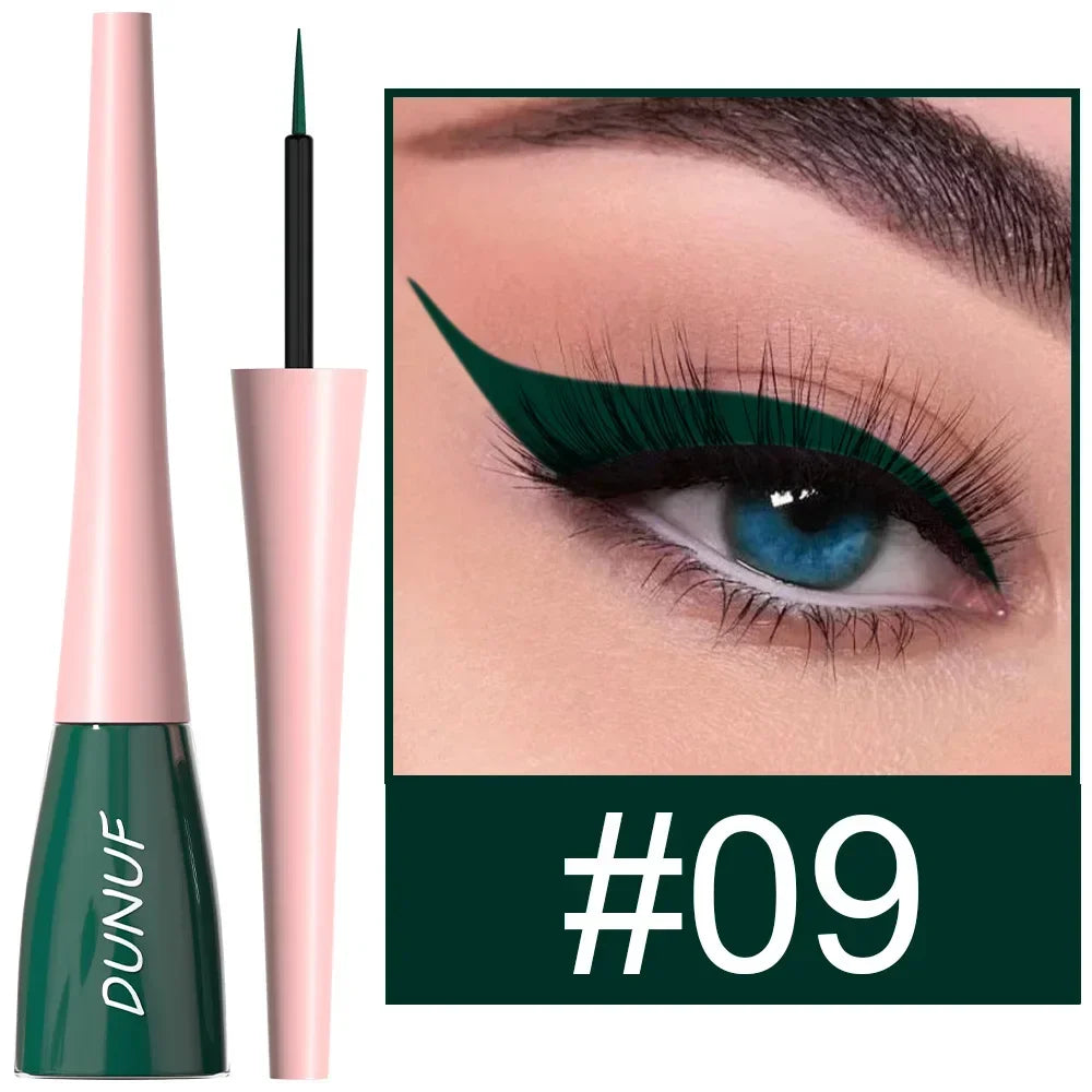 Rynx | Purple Eyeliner Long-lasting Liquid Black Eyeliner Pencil Waterproof Fast-drying Blue White Eyeliner Pencil Korean Cosmetics Tool 18 Colors