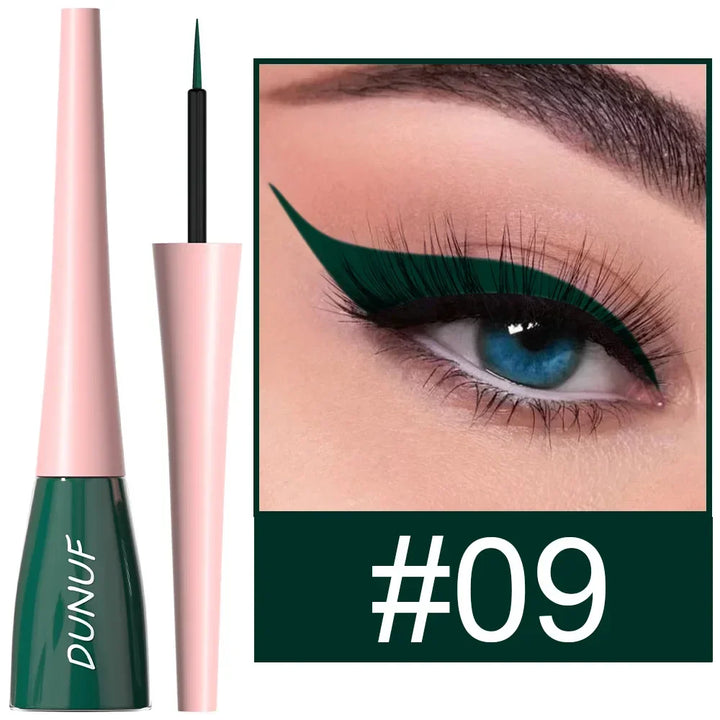 Rynx | Purple Eyeliner Long-lasting Liquid Black Eyeliner Pencil Waterproof Fast-drying Blue White Eyeliner Pencil Korean Cosmetics Tool 18 Colors