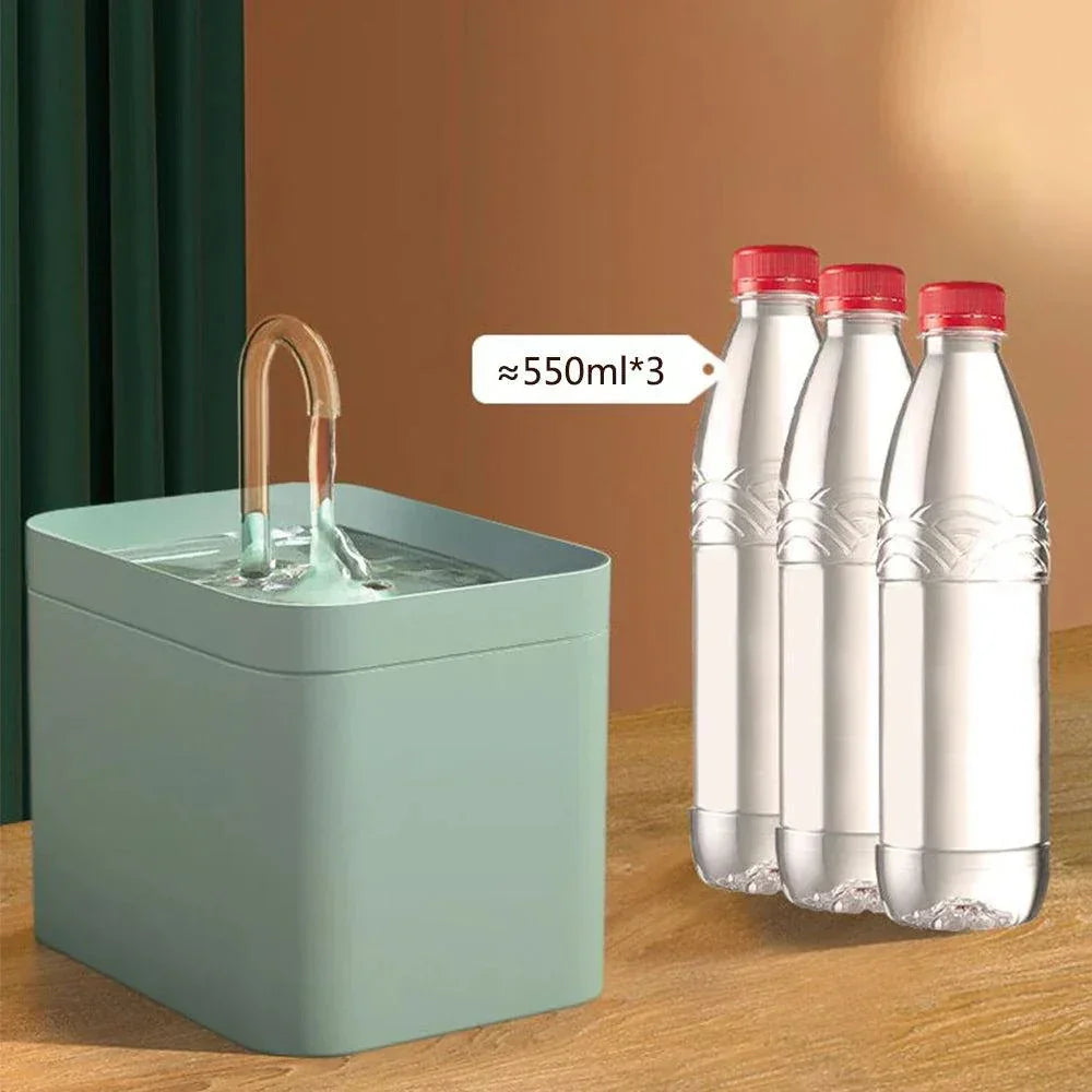 Lisslune | Ultra-quiet Pet Water Fountain with Intelligent Filtration - 1.5 l Stainless Steel