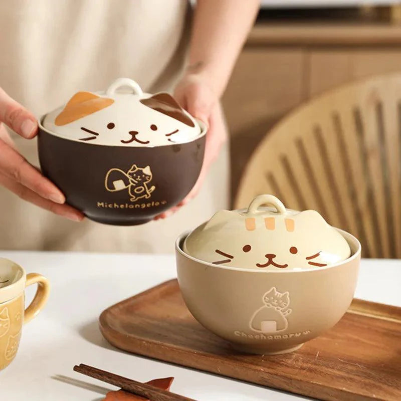 Lisslune | Playful Japanese Cat Ceramic Bowl Collection - Elevate Your Food with Quirky Enjoyment