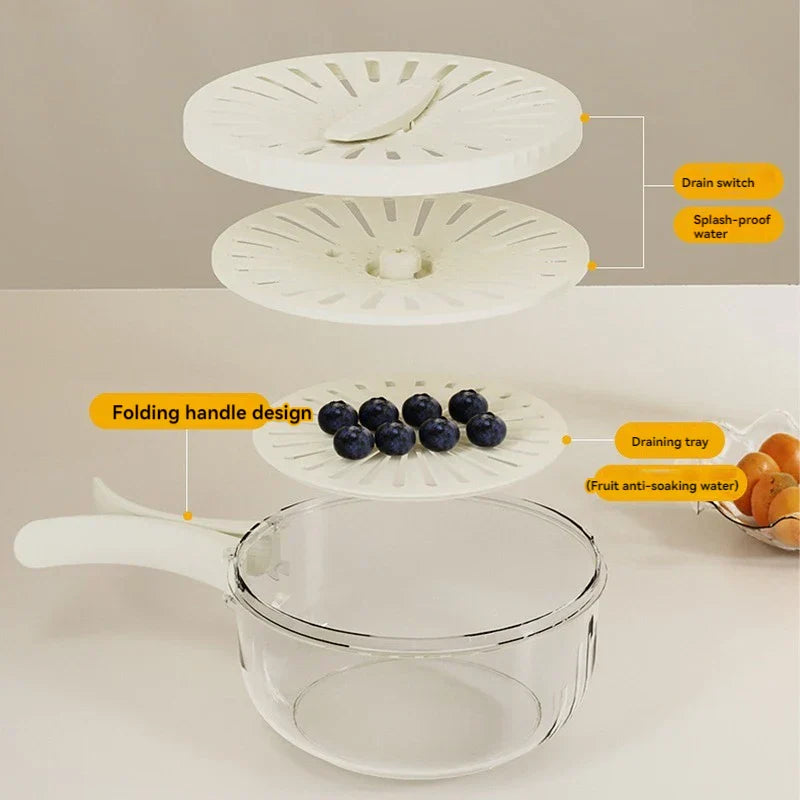 Lisslune | Space Saving Vegetable Fruit Drainer Basket