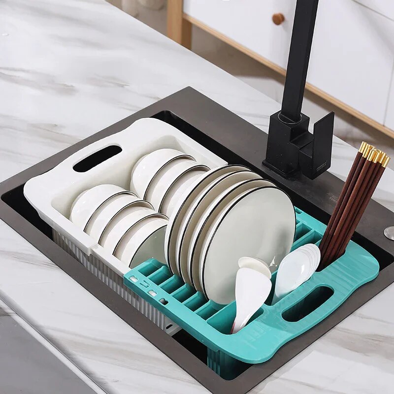 Lisslune | Efficient Kitchen Retractable Dish Drain Rack
