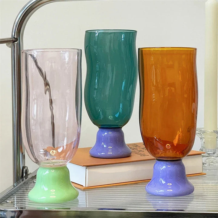 Rynx | Color borosilicate glass cup S curve wave shape heat-resistant glass jug red wine cocktails coffee ice water cup