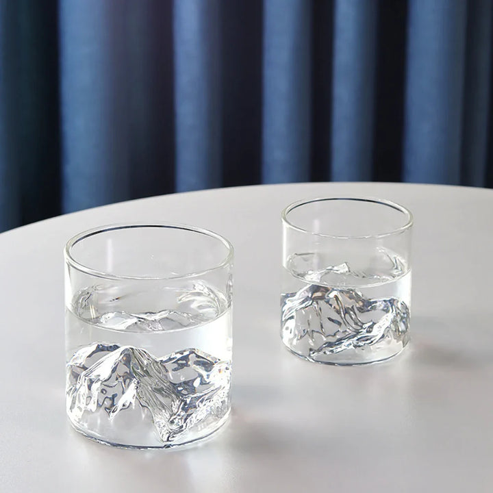 Lisslune | Whiskey glass Mountain with 3D mountains