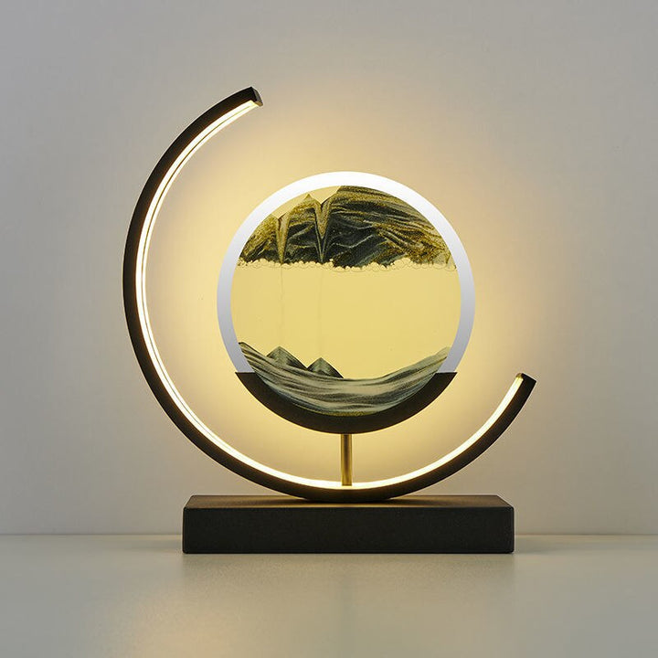 Lisslune | LED Table Lamp with Moving Sand Landscape – SandLight