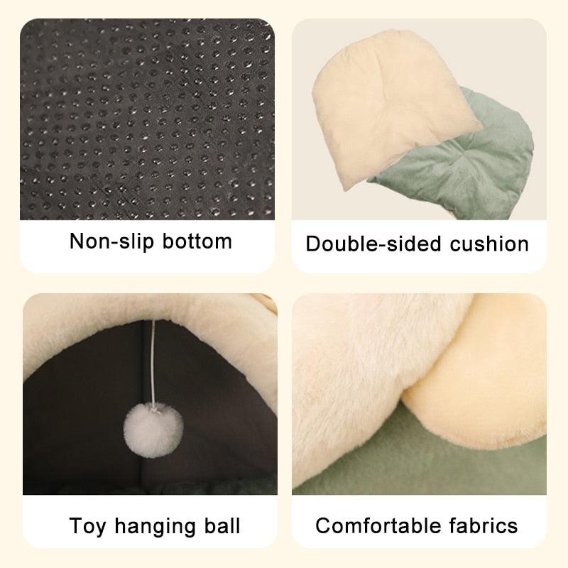 Lisslune | Ultimate Cat Comfort Oasis: Plush Cozy Hideaway Nest