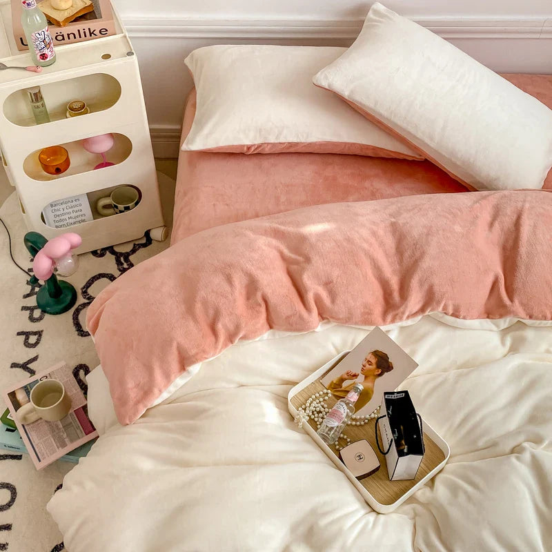 Rynx | Winter Flannel 1-piece bed cover 220x240 duvet cover double bed size nordic cover bed 150 Queen/King duvet cover