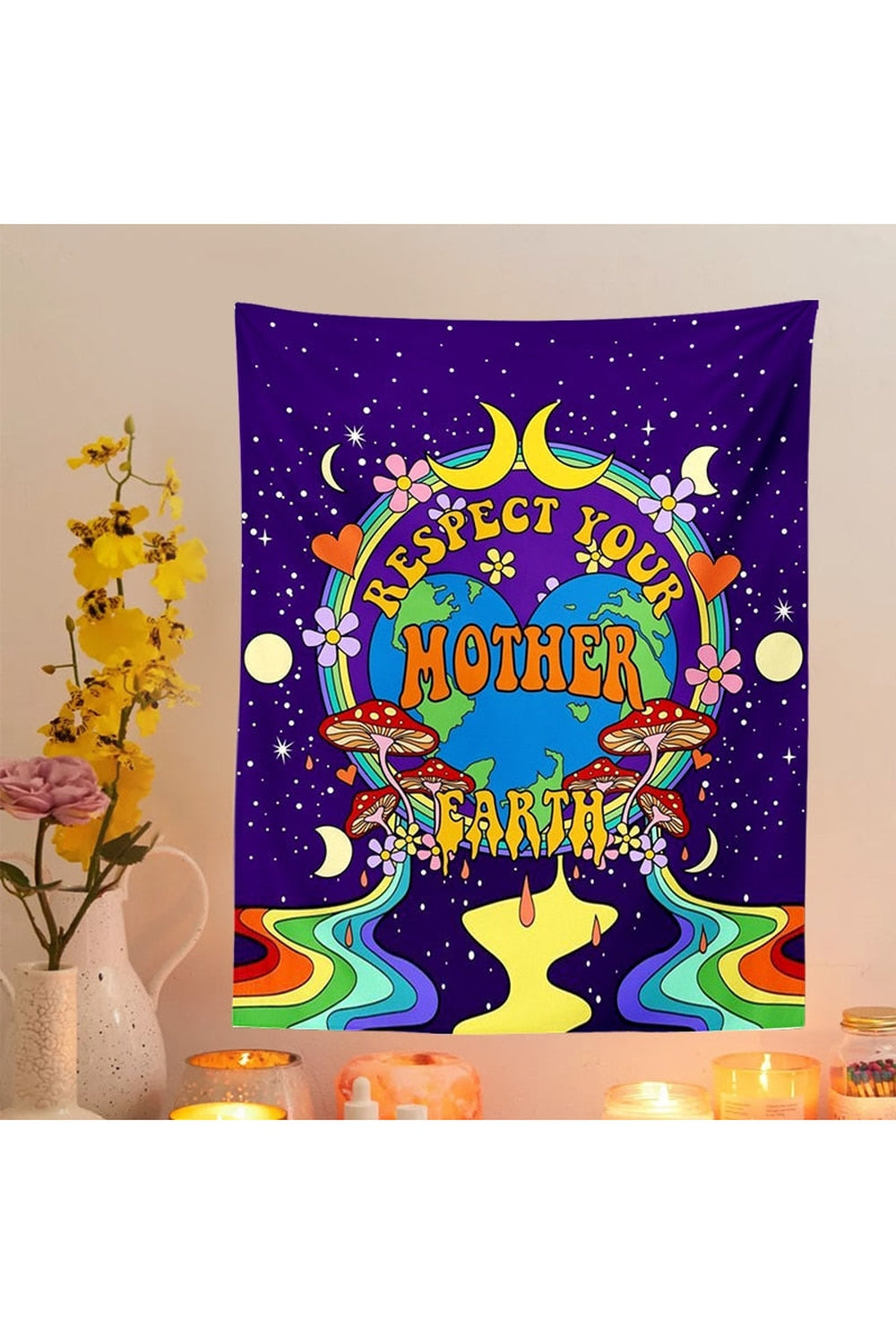Lisslune | Trippy Moon Phases Tapestry