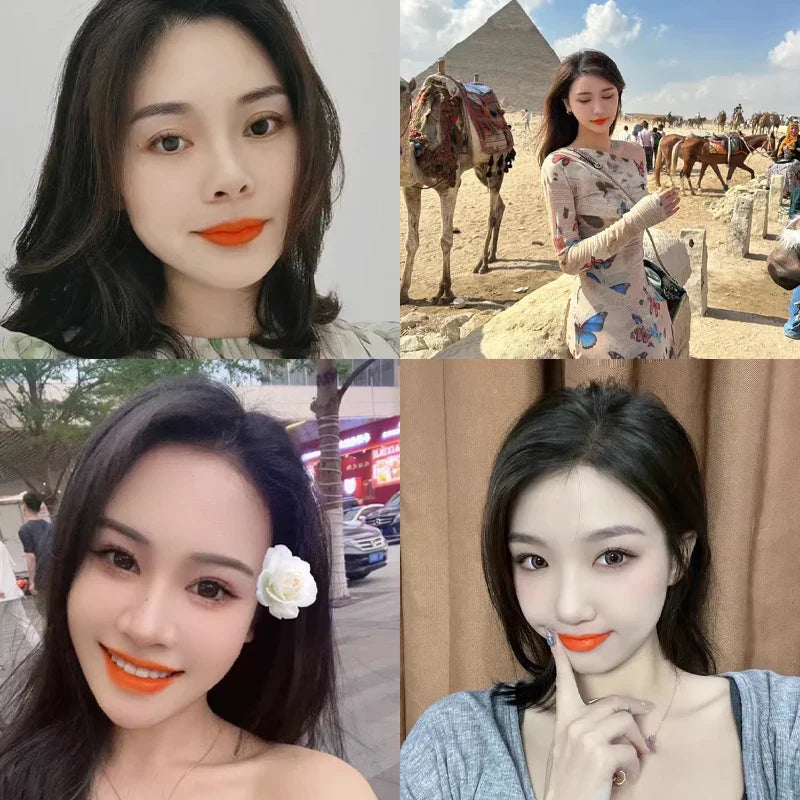 Rynx | Orange Lipstick Waterproof Long-lasting Matte Lipsticks Resilient Lipstick Velvet Lip Tint Women Cosmetics Sexy Lip Gloss Makeup