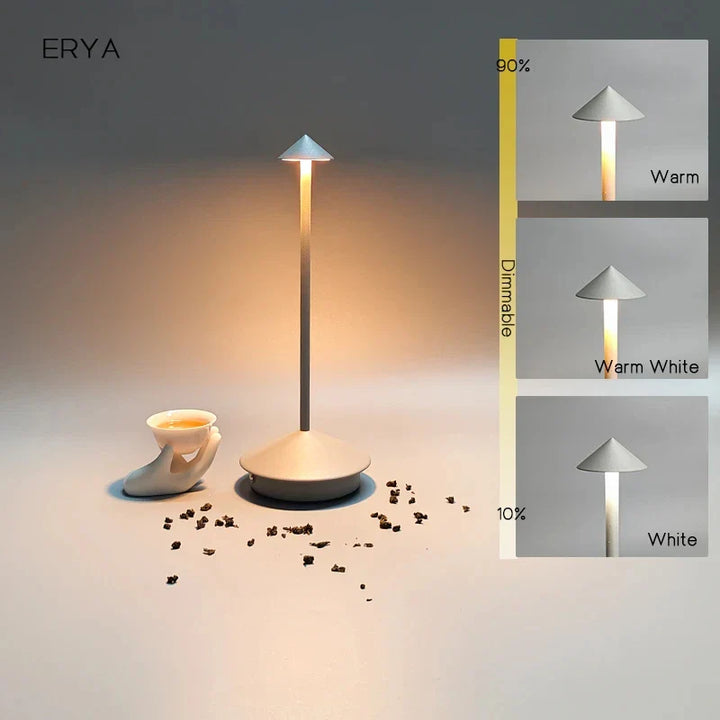 Lisslune | Rechargeable Table Lamp Creative Dining Room Touch Led Pina pro Table Lamp Hotel Bar Coffee Desk Lamp Decorative Desk Lamp