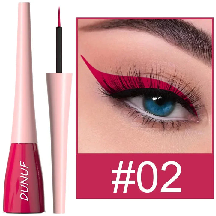 Rynx | Purple Eyeliner Long-lasting Liquid Black Eyeliner Pencil Waterproof Fast-drying Blue White Eyeliner Pencil Korean Cosmetics Tool 18 Colors