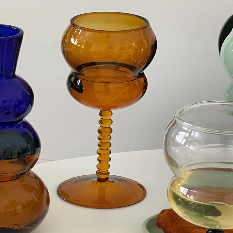 Lisslune | Chalice & Decanter made of colored glass