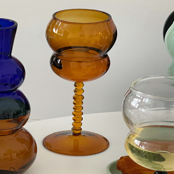 Lisslune | Chalice & Decanter made of colored glass