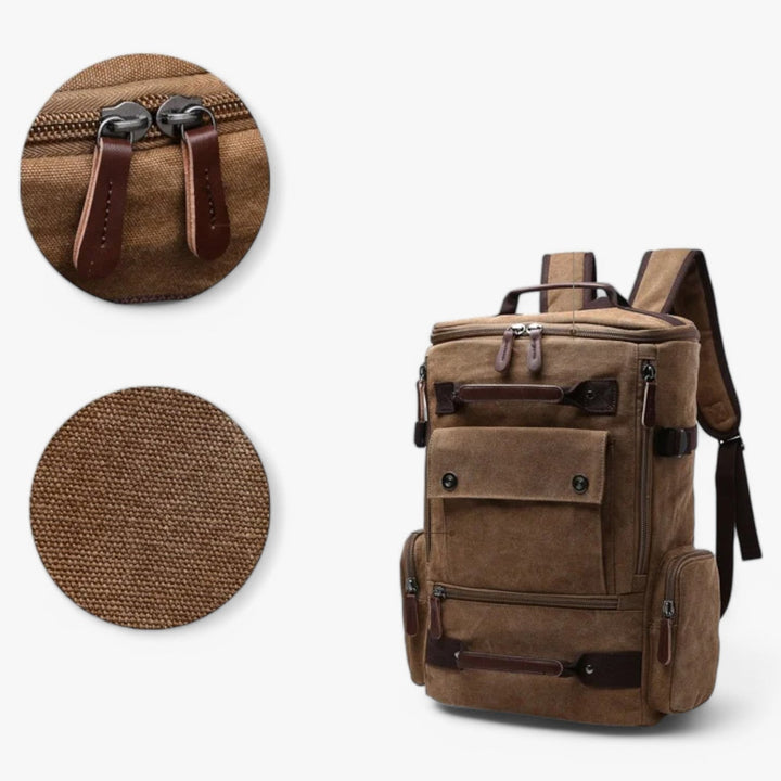 Lisslune | Vintage Canvas Backpack – Stylish & Functional with Laptop Compartment for Everyday & Adventure
