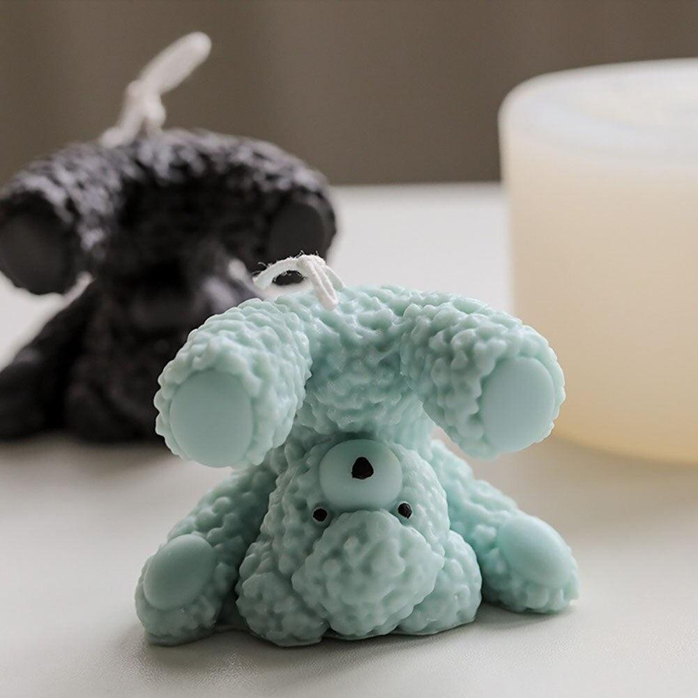 Lisslune | Teddy Bear Candle Making Silicone Mold Set with Dome Design