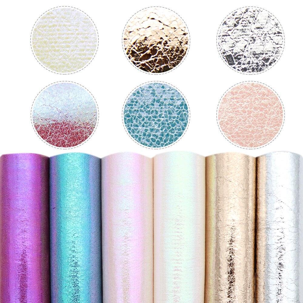 Lisslune | Sparkling Synthetic Leather DIY Craft Kit: Glittering Fabrics Collection for Creative Projects