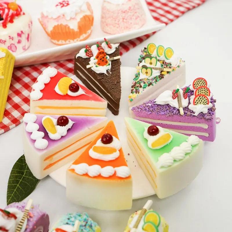Lisslune | Playful Set of 6 Colorful PU Foam Cake Magnets for Creative Home Styling and Photography