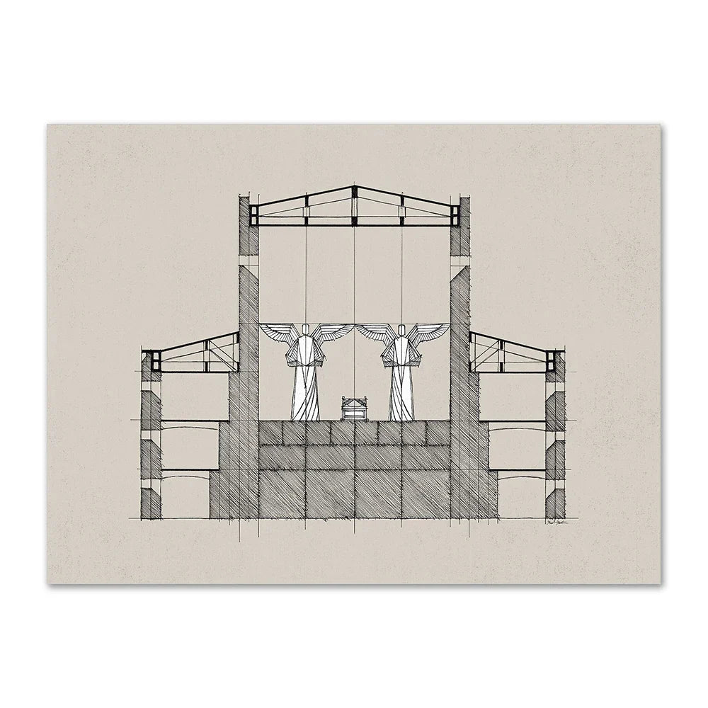 Lisslune | Temple Canvas Poster