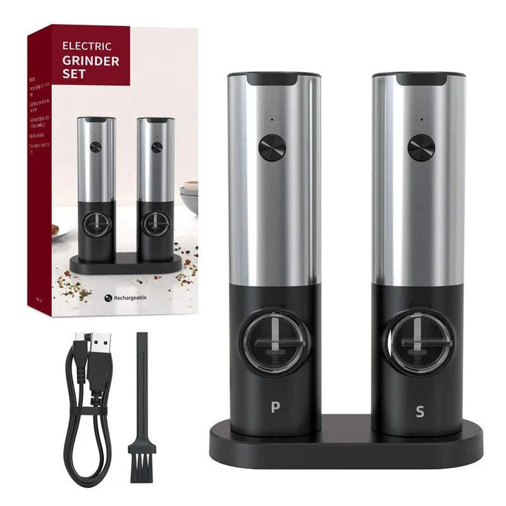 Lisslune | USB rechargeable electric salt and pepper grinder with customizable grinding options - Must-Have kitchen gadget