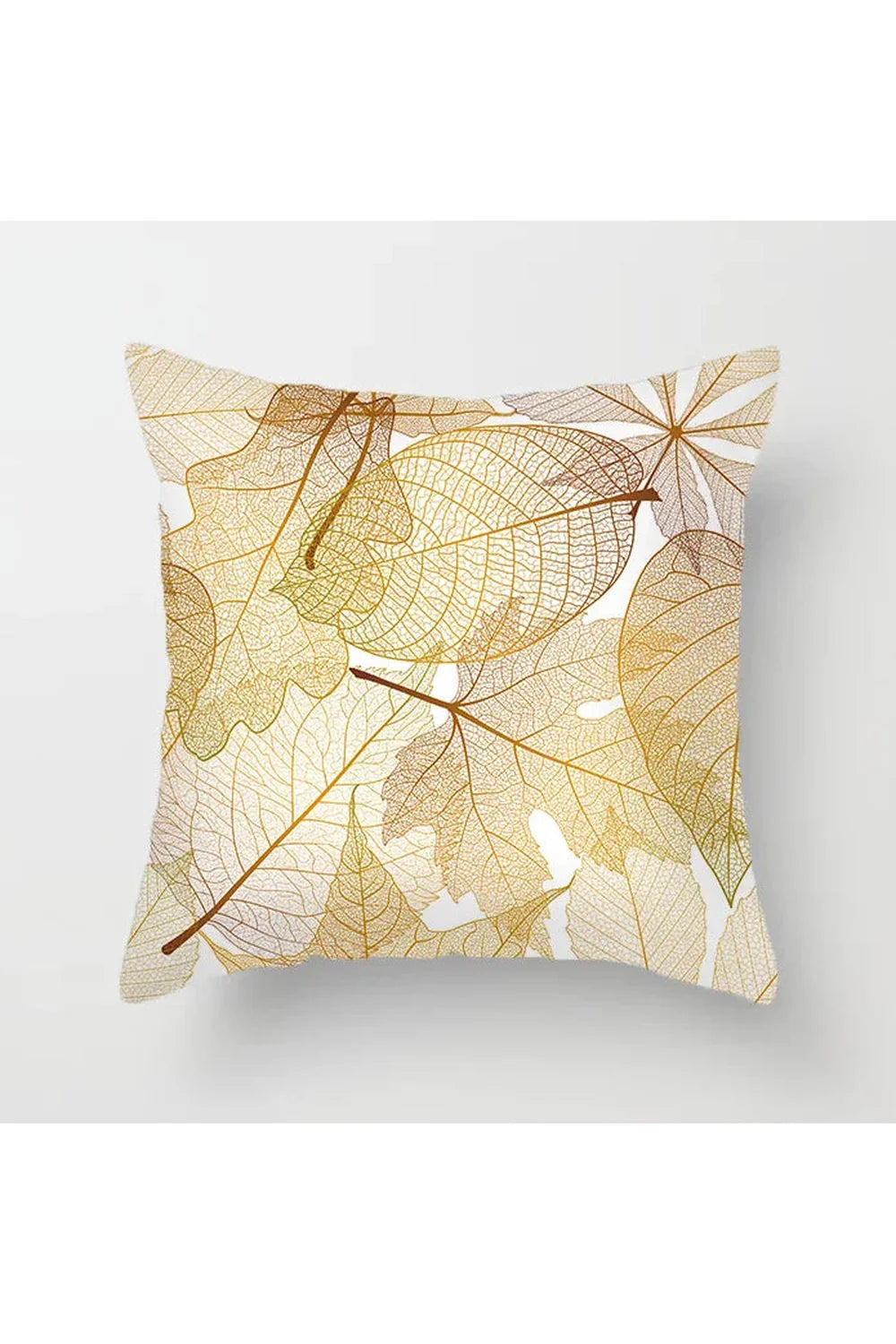Lisslune | Yellow leaf polyester pillowcase