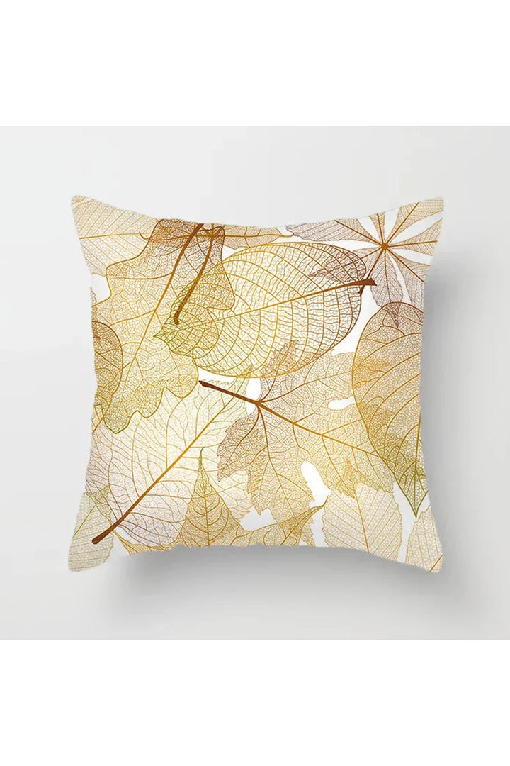 Lisslune | Yellow leaf polyester pillowcase