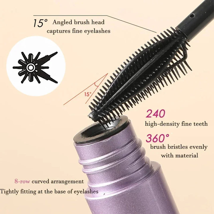 Rynx | Black Brown Mascara Waterproof Long-lasting Lengthening Eyelashes Length-Effective Eyelashes Mascara Purple Eyelashes Makeup Cosmetics