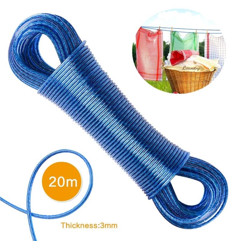 Lisslune | 20m Heavy-Duty Steel Wire Clothesline - Perfect for Indoor and Outdoor Use