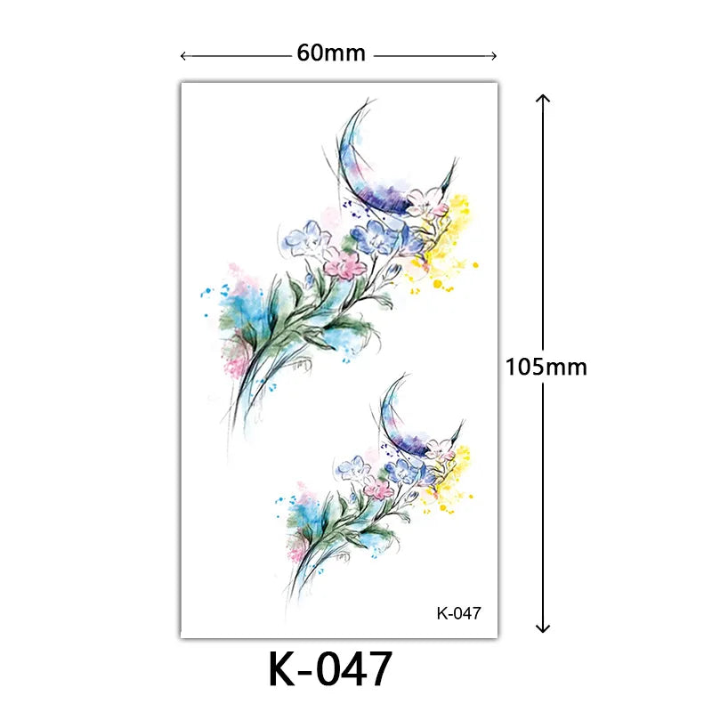 Rynx | New Temporary Tattoo Stickers Sexy Totem Butterfly Dreamcatcher Transfer Flash Tattoo Women Neck Hand Body Art Artificial Tattoos Men