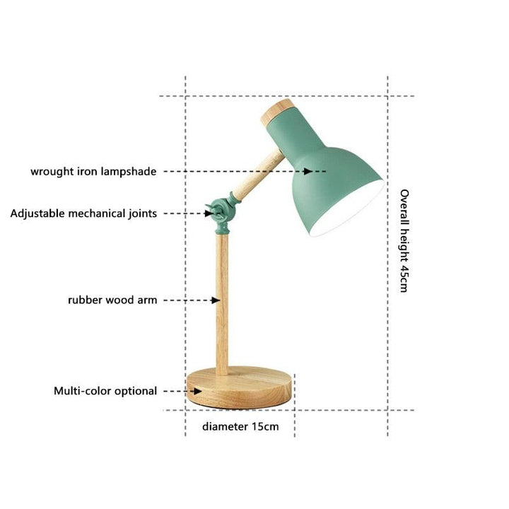 Lisslune | Nordic Desk Lamp Made of Wood