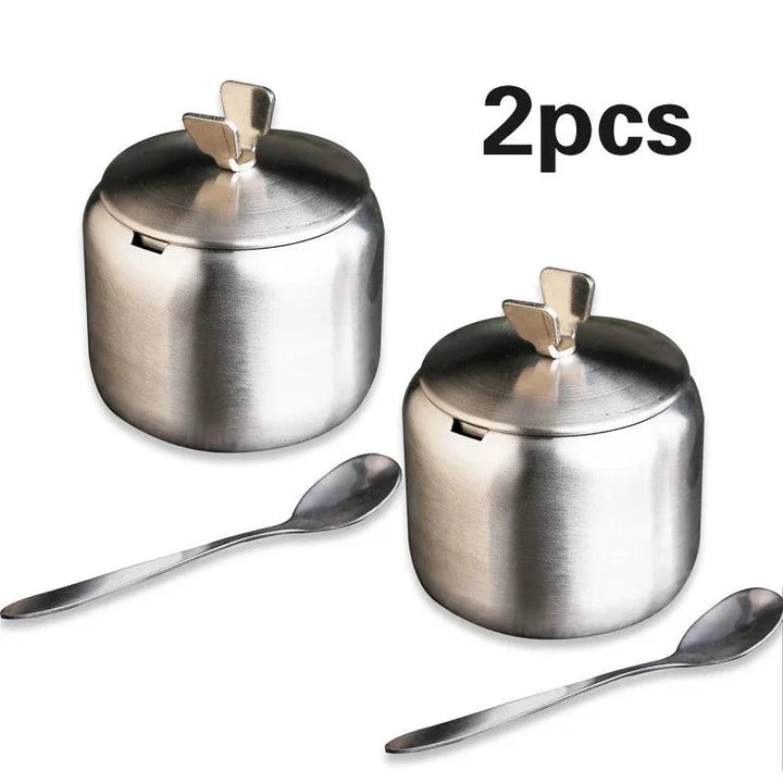 Lisslune | Elegant Stainless Steel Spice Organizer Set for a Modern Kitchen