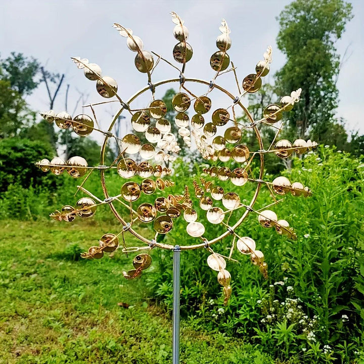 Lisslune | Windmill Spinner | Unique wind-powered garden decor made of metal