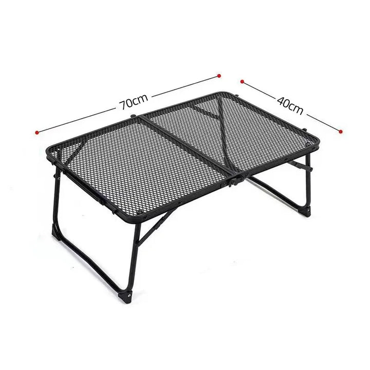 Rynx | New Outdoor Foldable Net Table Iron Net Table Lifting Table Outdoor Picnic Foldable Table Portable Double Ear Camping Table
