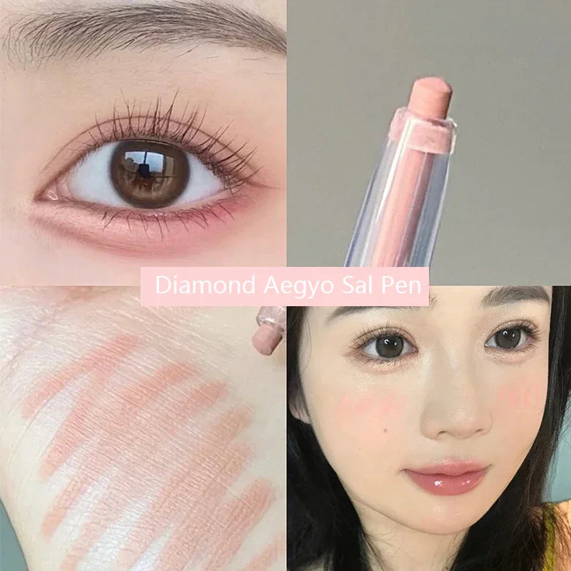 Rynx | Glitter Diamond Lying Silk Eyeshadow Pencil Waterproof Glossy Matte Brightening Silk Eyeshadow Eyeliner Highlighter Pencil Makeup Tool
