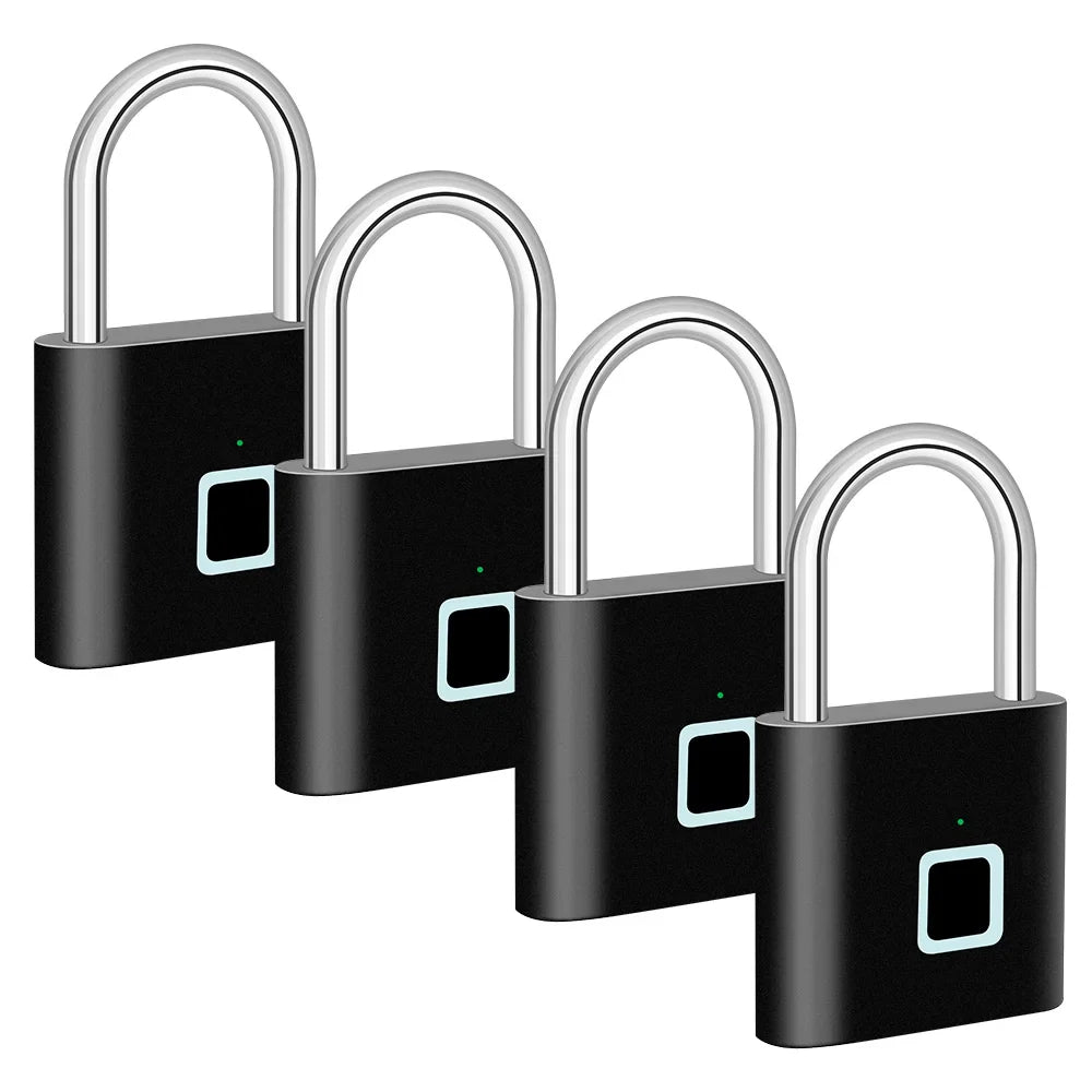 Lisslune | Smart Fingerprint Padlock with USB Charging & Waterproof Design – Titan