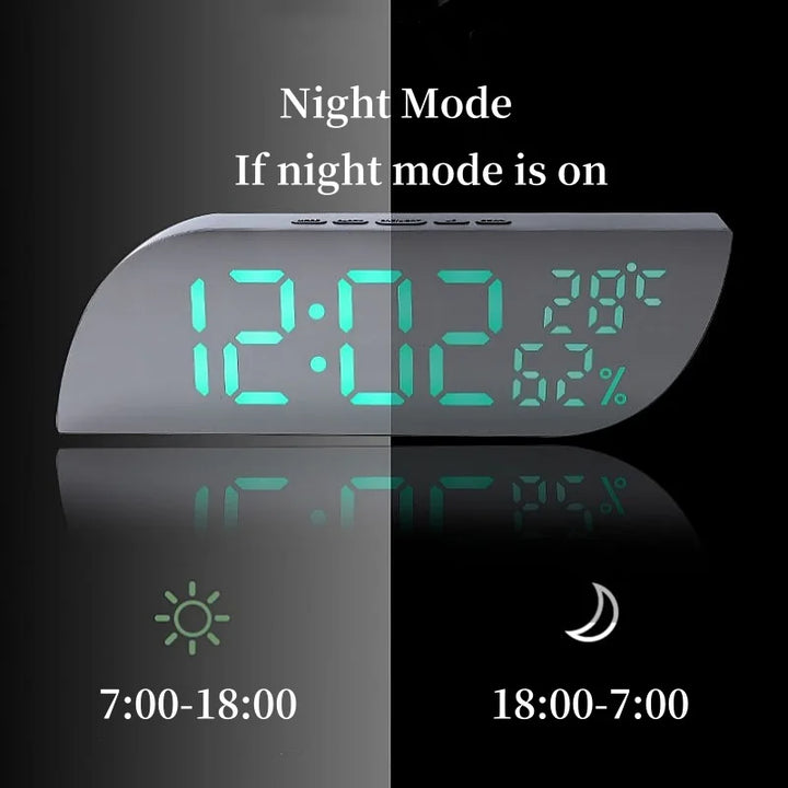 Lisslune | LED Digital Alarm Clock with Dual Display & Unlimited Snooze