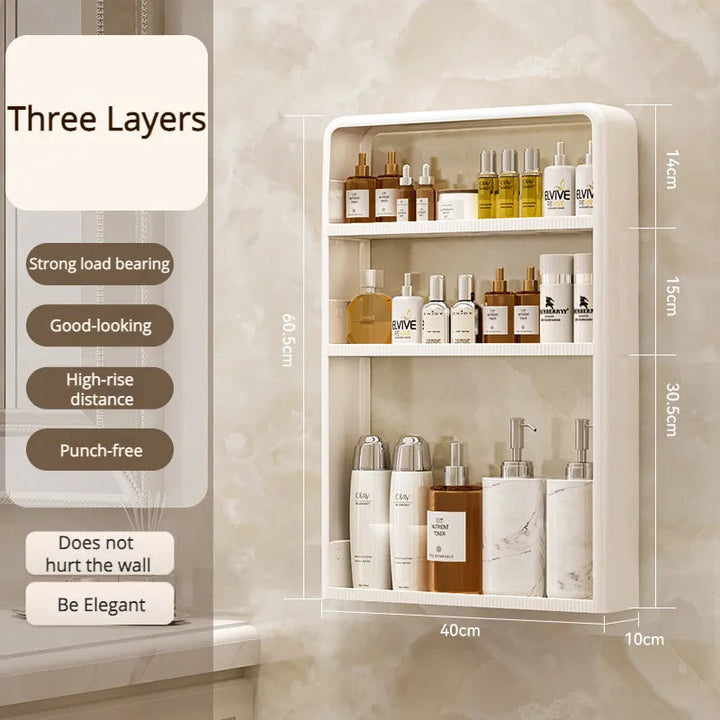 Lisslune | Home Essential Punch-Free Bathroom Organizer Shelf